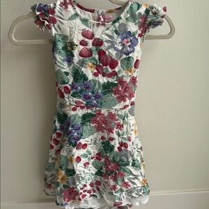 Red Blue Cap Sleeve Girls Sundress